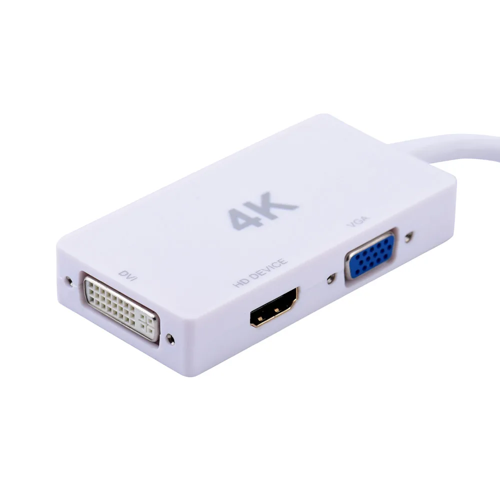Недавно Новые 3 в 1 Мини Дисплей Порты и разъёмы к DVI VGA HDMI кабель переходник для