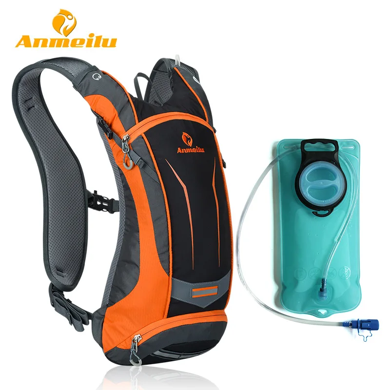 Orange(2L water bag) Мини велосипедный рюкзак Anmeilu 8L, водонепроницаемый, дышащий, велосипедный рюкзак, для путешествий, пеших прогулок, альпинизма(2 л, сумка для воды, опция - Цвет: Orange(2L water bag)