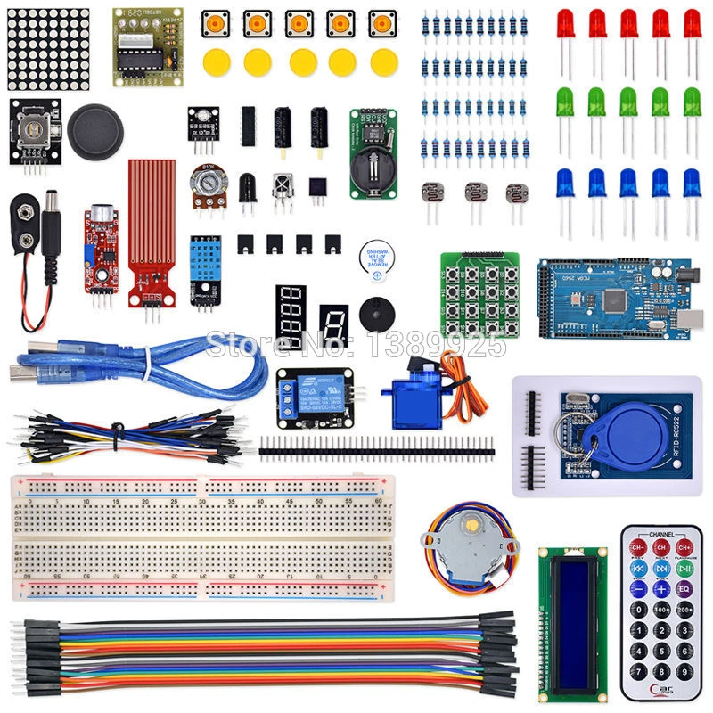 

mega 2560 r3 starter kit motor servo RFID Ultrasonic Ranging relay LCD for arduino