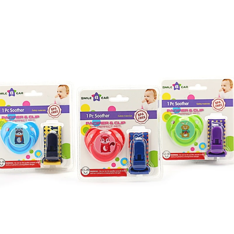 

Baby Kids Silicone Orthodontic Dummy Pacifier Nipple Soother With Pacifier Chain