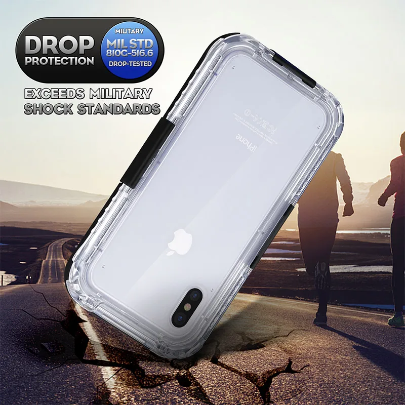 100% водонепроницаемый чехол для IPhone Xr MAX XR XS X IP68 Дайвинг Плавание