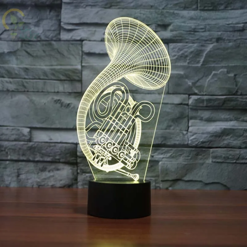 Креативный Sax 3D Led ночник дизайн USB лампы Новинка Подарки Светодиодная настольная