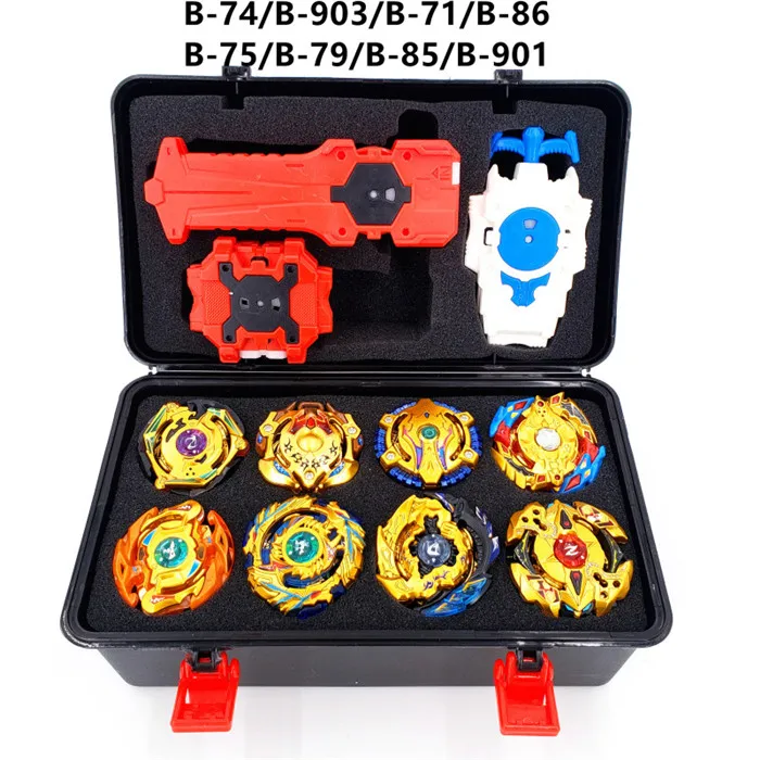 8PCS BOX-A Золотой набор Beyblade burst ToupieB-134 B-127 B-122 B-135 Металл Fusion Золотой bables Fafnir коробка бей лезвие для childn игрушка - Цвет: 8PCS BOX-A