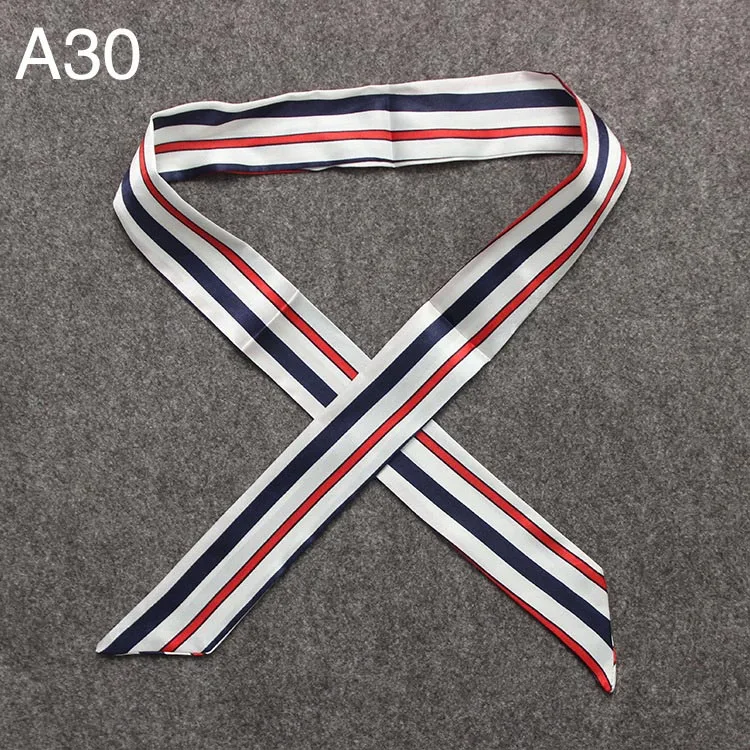 A30 40 цветов, женская модная сумка, шарф, узкая маленькая лента, на голову, с ручкой, шарф, роскошное украшение, галстук, многофункциональный, 4*100 см - Цвет: A30