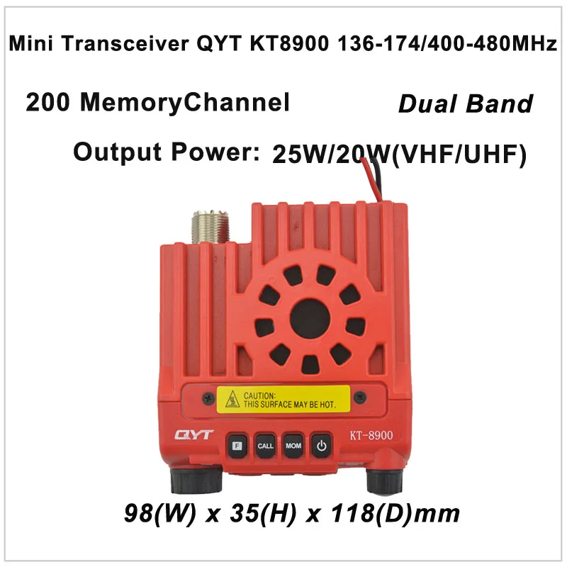 QYT KT 8900 мини приемопередатчик KT8900 136 174/400 480MHz двухстороннее радио двухдиапазонный