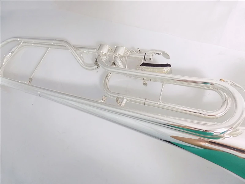 F ключ trabass Trombone с Чехол мундштук желтый латунный trabass Trombone Музыкальные инструменты посеребренные