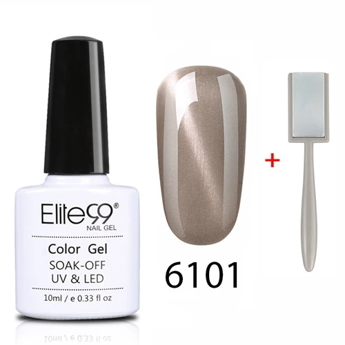 Elite99 10 мл нефритовый Гель-лак «кошачий глаз» с магнитной палочкой 3D эффект кошачьих глаз дизайн ногтей гель Праймер Полупостоянный гель-лаки для ногтей - Цвет: 6101