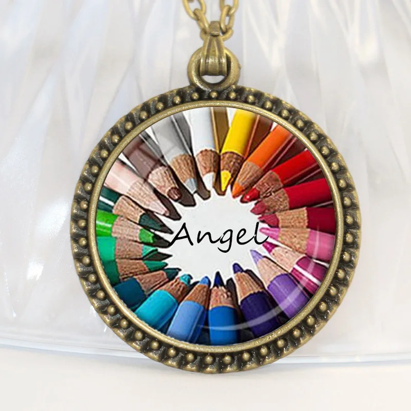 Художник подвесной персонализированный арт ожерелье будет отличным подарком