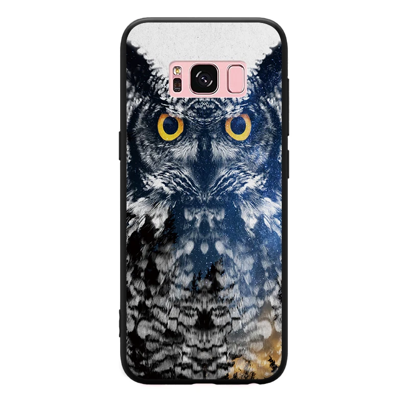 Красочный волк, сова, Лев, павлин, животный рисунок для samsung Galaxy S6, S7 Edge, S8, S9 Plus, Note 3, 4, 5, 8, 9, жесткий чехол для телефона
