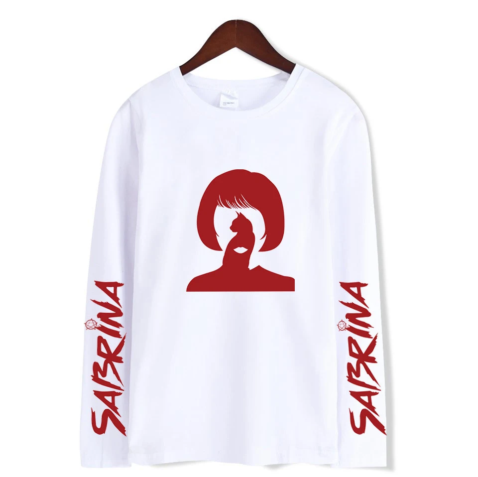 Sabrina/новая одежда с принтом Kpops, женская и Мужская одежда, повседневные топы, Лидер продаж, летние повседневные футболки с длинным рукавом, большие размеры