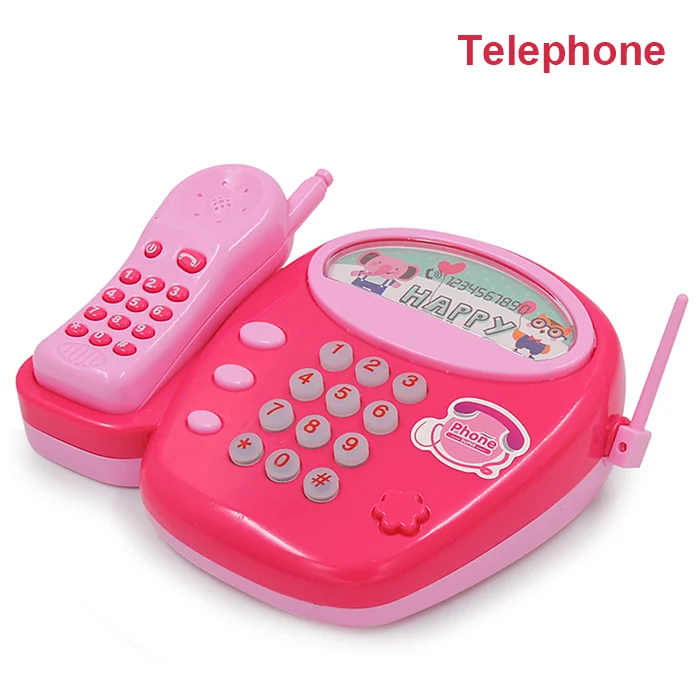Telephone Мини-игрушки для кухни, ролевые игры, игрушки для девочек, Детский Светильник, звуковое моделирование, домашняя бытовая техника, кухонные принадлежности, Обучающие - Цвет: Telephone
