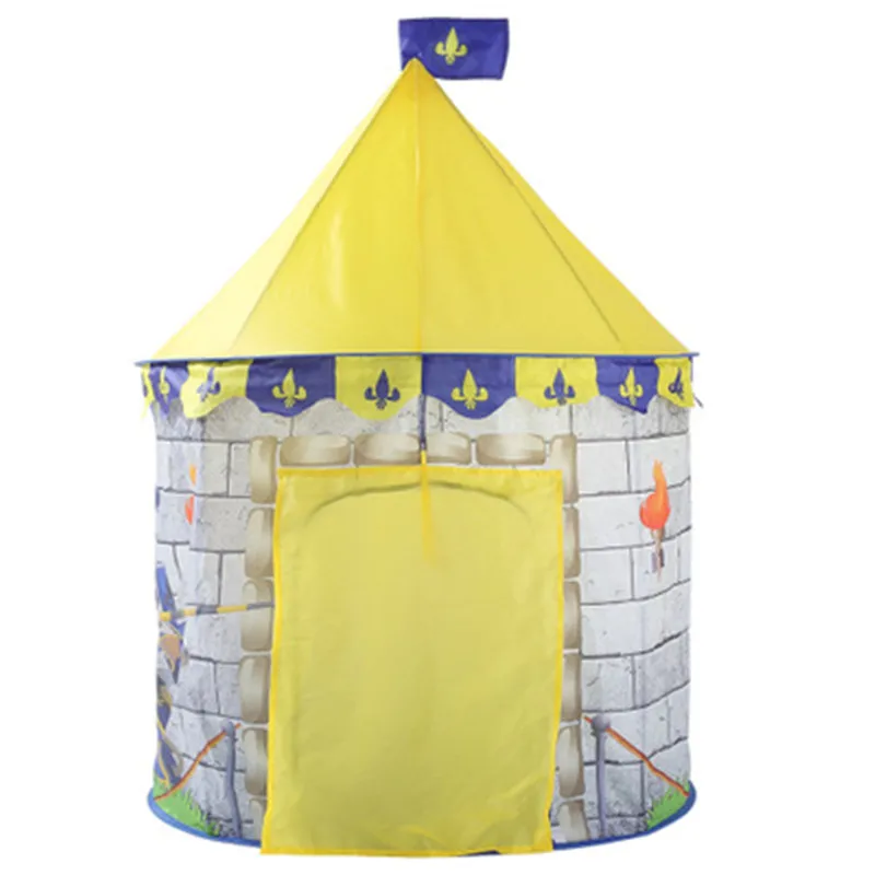 Tent Складная игрушка-палатка для детей, портативная для помещений, для студентов, для улицы, для моделирования дома, желтый замок, палатка, подарки, игрушки для детей на лето - Цвет: Tent