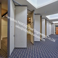 pvc panel folding doors decorative wall soundproof sliding accordion partitions doors for conference room