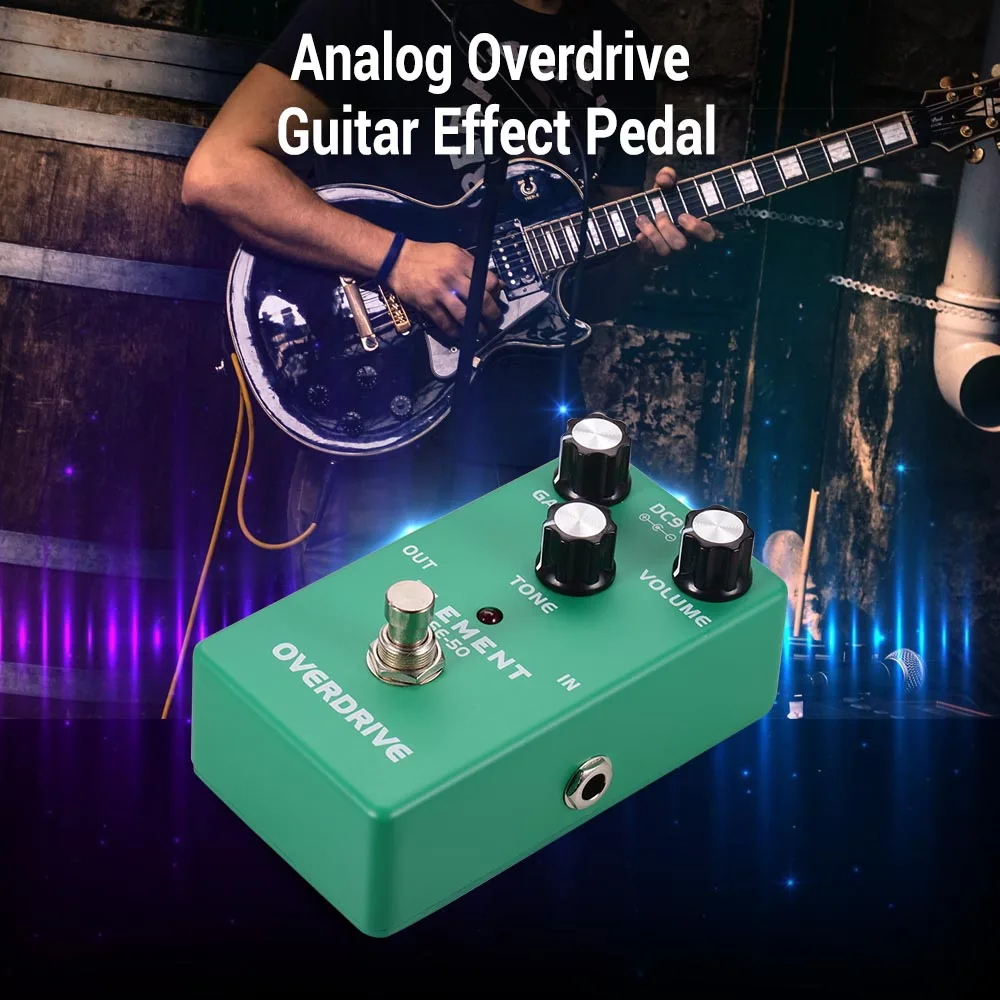 High-Sensitive Analog Overdrive Guitar Effect Pedal with Volume Gain Tone Control True Bypass Full Metal Body | Спорт и развлечения