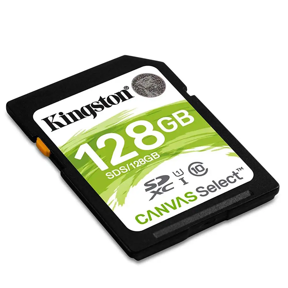 Kingston SD карты памяти 32 Гб 64 128 холст Selet SDHC/SDXC UHS 1 80 МБ/с. Class 10 HD видео вспышка SDCard для