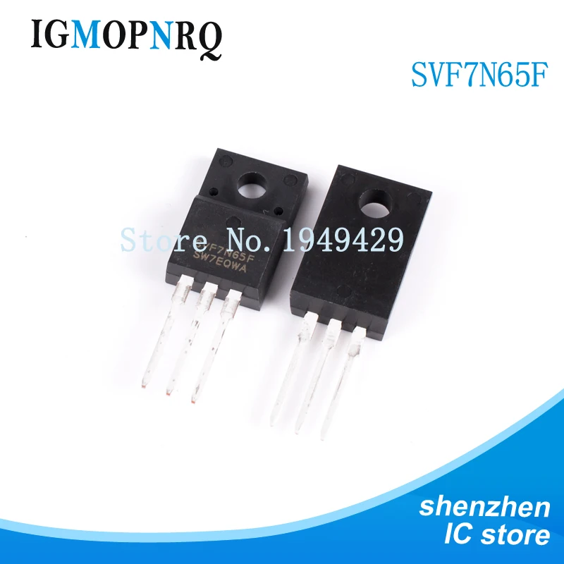 10 шт./лот SVF7N65F SVF7N65 7N65 7A 650V TO-220F Новый полевой транзистор MOS | Электронные