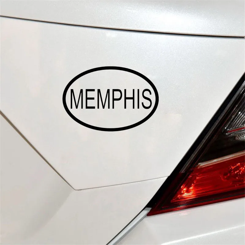 YJZT 14 1 см * 9 6 MEMPHIS CITY CODE овальная Автомобильная Наклейка Виниловая наклейка черный