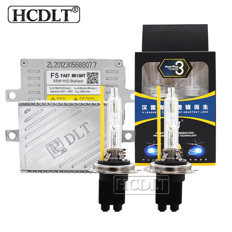 Комплект ксеноновых фар HCDLT 55 Вт реактор DLT F5T с быстрым стартом тонкий ксеноновый