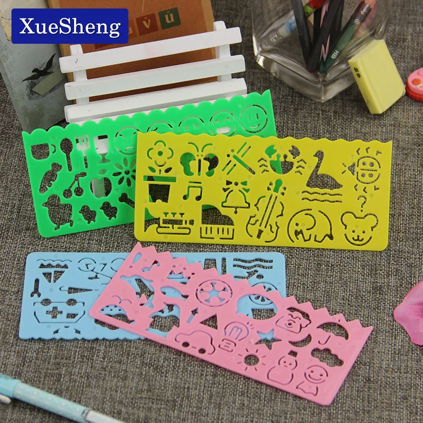 4 шт. трафареты для рисования в Корейском стиле|drawing template|template drawingdrawing ruler |