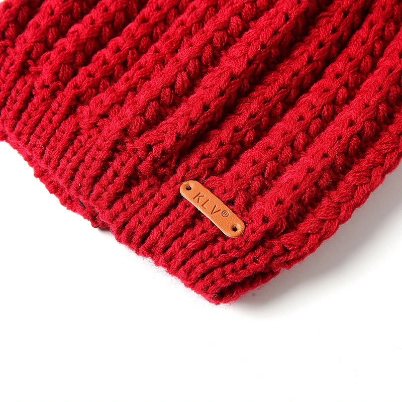 GOPLUS 2020 Winter Brand Fur Pompom Knitted Hat Women Fashion Hip hop Solid Skullies Beanies Female Cotton Thick Warm Caps Girl |