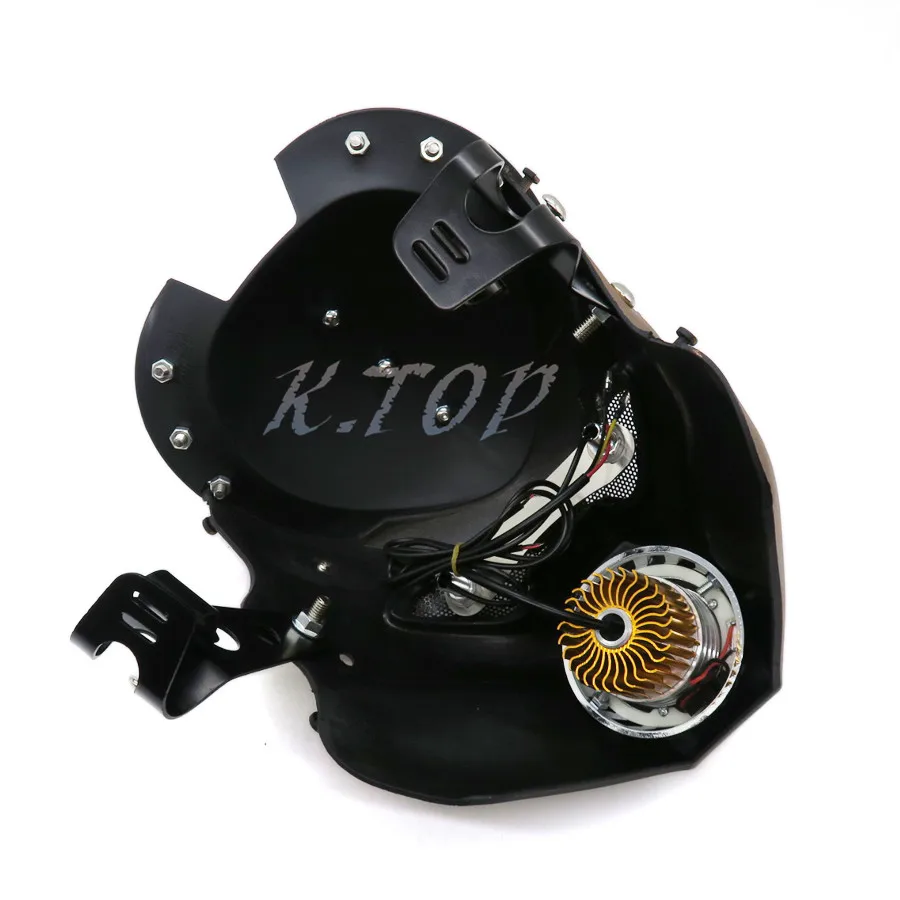 Светодиодная фара для мотоцикла с черепом и кронштейном Harley Honda Yamaha Kawasaki Suzuki на