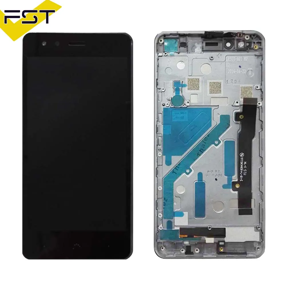 Черный/белый для BQ Aquaris X5 ЖК дисплей + сенсорный экран дигитайзер с рамкой
