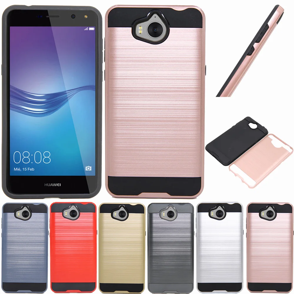 Чехол для Huawei Y6 2017/Y5 2017/Y6 2019/Y72019 двухслойный Гибридный защитный чехол из мягкого