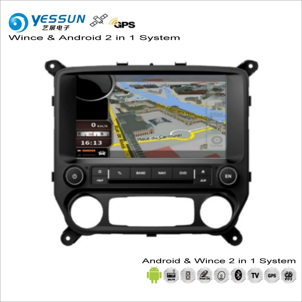 YESSUN для Chevrolet Silverado для GMC Sierra автомобильное мультимедиа андроид радио CD dvd-плеер gps-навигатор Аудио Видео Стерео