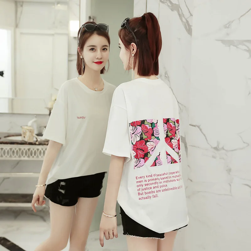 Женская футболка в стиле хип хоп 2018 футболки с круглым вырезом размеры США S