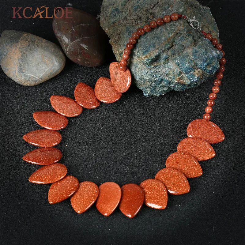 Ожерелье KCALOE винтажное ожерелье ручной работы с большим золотым песком|jewelry silver