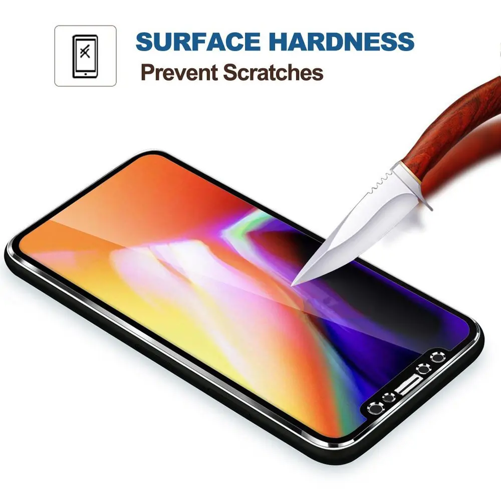 Закаленное стекло для iphone 6 7 8 Plus 5 5S SE полная защита экрана 3D алюминиевый сплав X XS