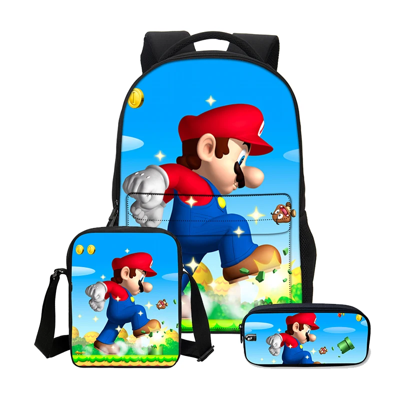 Рюкзак VEEVANV с принтом Super Mario классный школьный рюкзак 3D рисунком из мультфильма 3