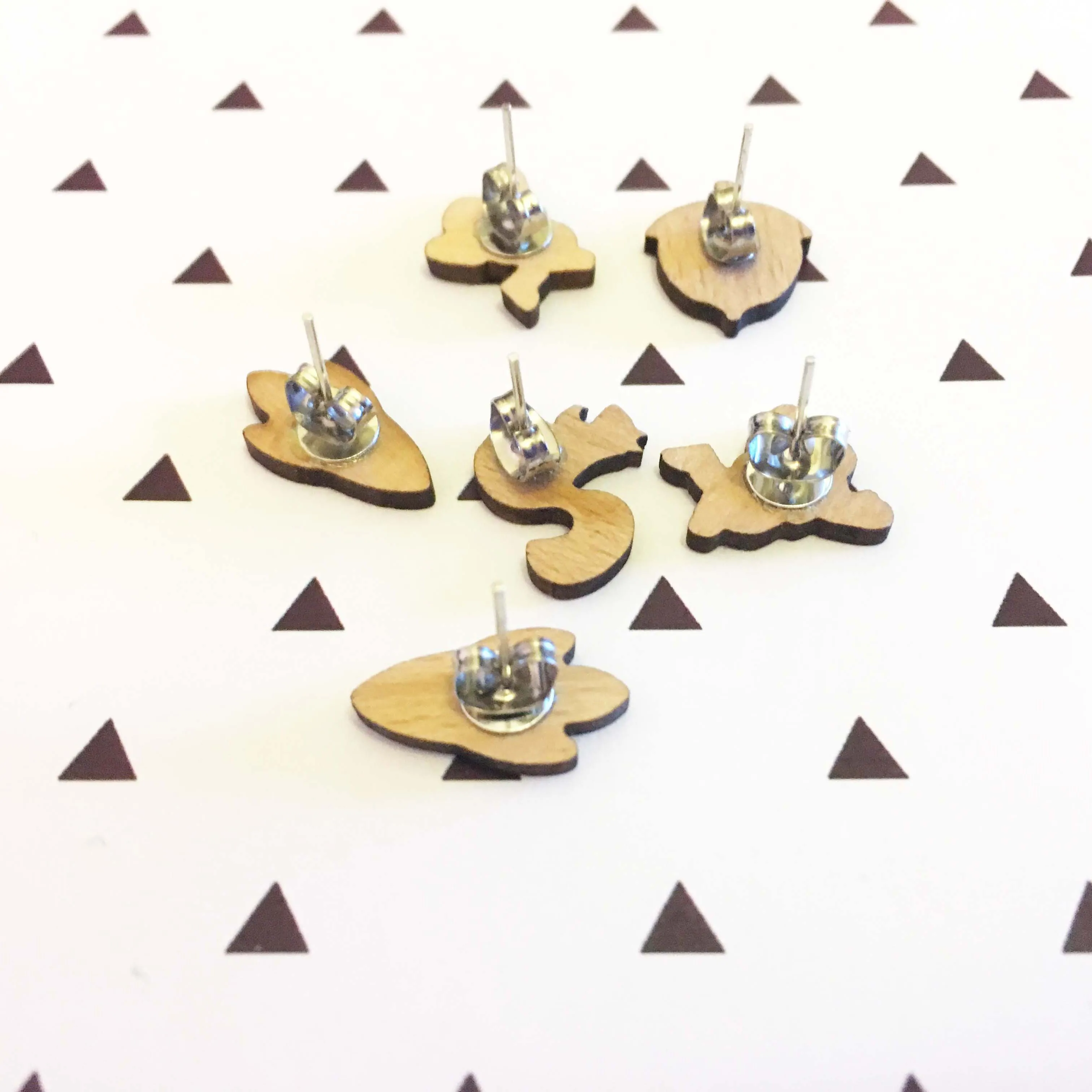 Австралийские милые серьги Коала с лазерной гравировкой в виде животных