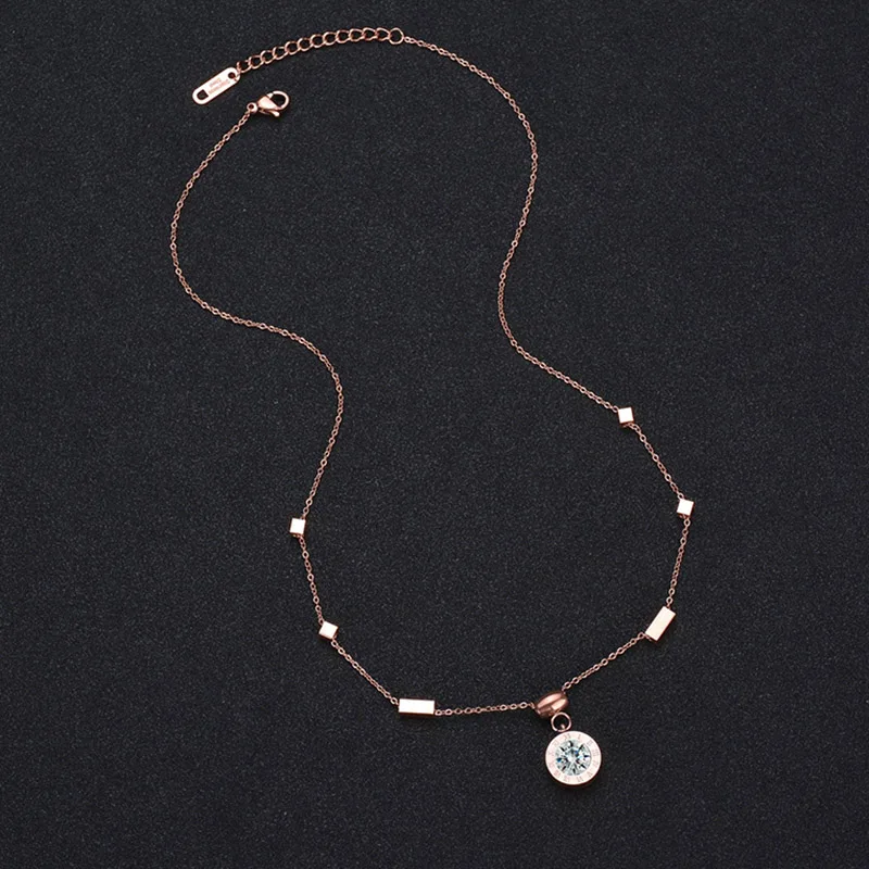 Женское колье с римскими цифрами ELSEMODE простые вечерние ожерелья кулоном из