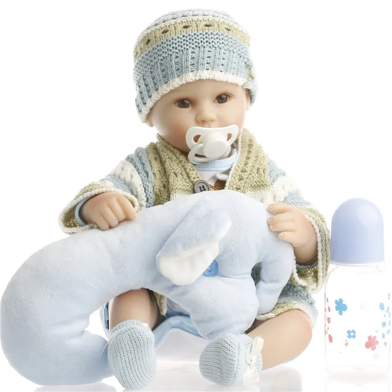 SanyDoll 18 дюймов 45 см baby Возрожденный силикон куклы реалистичные Возрожденные