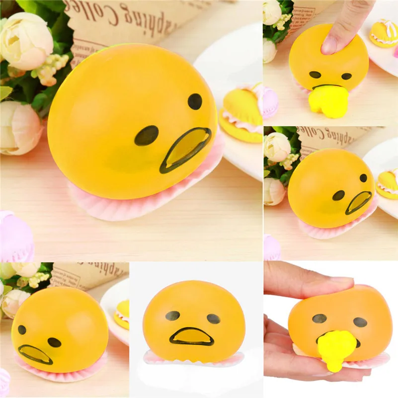Новинка забавные игрушки яичного желтка розыгрыши Squeeze Игрушка для снятия