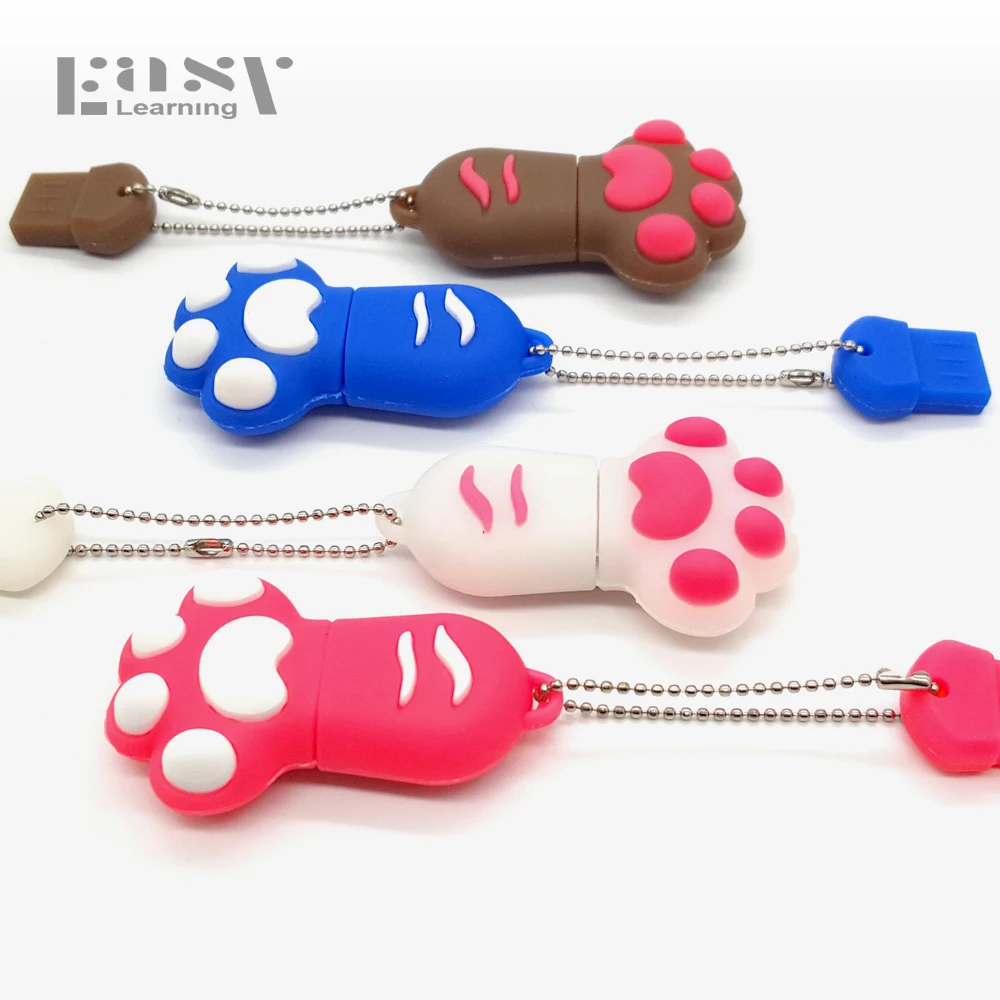 Простой обучающий usb-накопитель 2 0 красочные кошачьи лапы USB флеш-накопители 4 ГБ 8