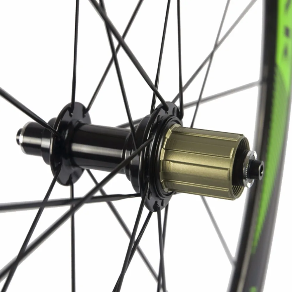 50 мм высокой буреломами зеленый логотип велосипед колеса углерода довод