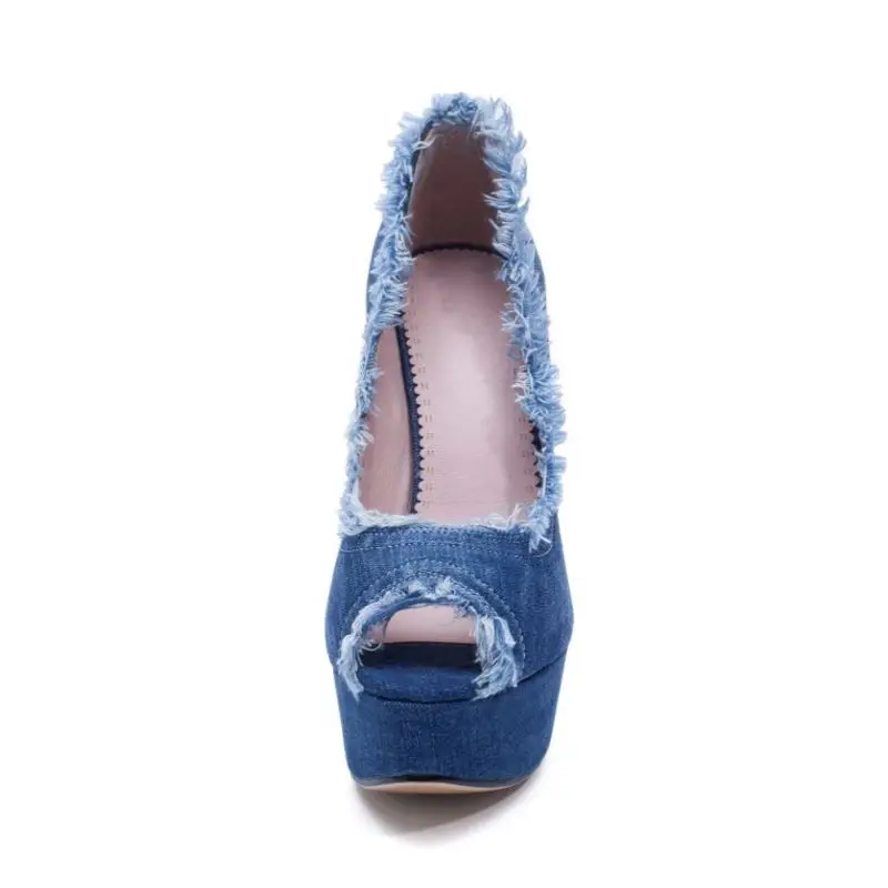 Женские туфли лодочки с открытым носком на высоком каблуке Размеры 33 43|Женские