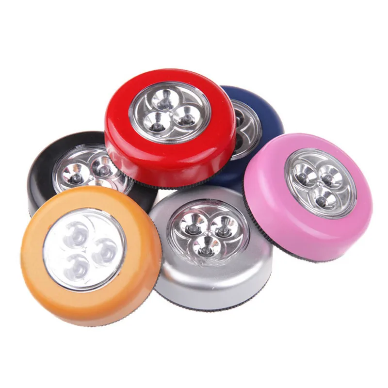 1PC 3 LED Wholesale Wall Light Kitchen Cabinet Closet Lighting Sticker Tap Touch Lamp Small Lighting#3$ | Лампы и освещение