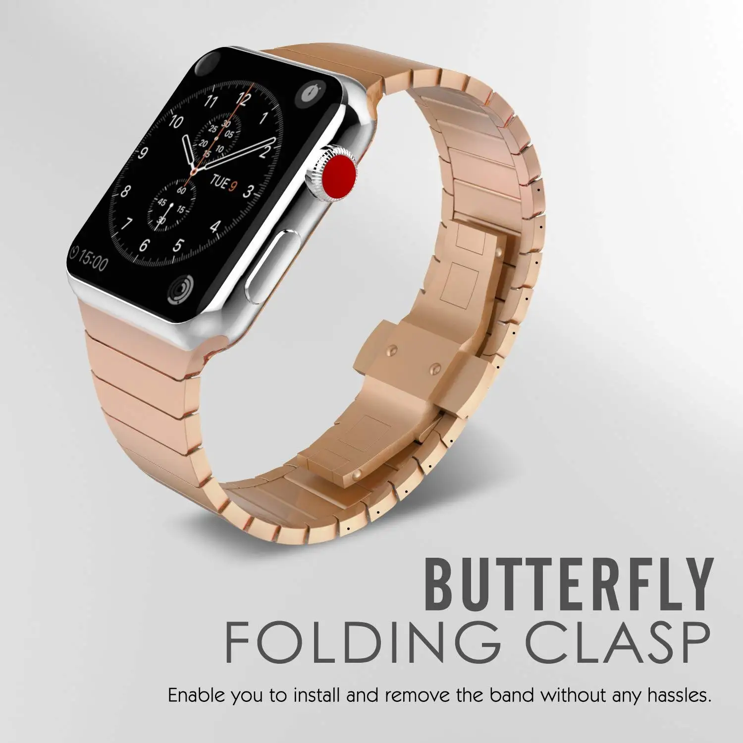 Браслет из нержавеющей стали для Apple Watch 38 мм 42 40 44 металлический ремешок apple watch band