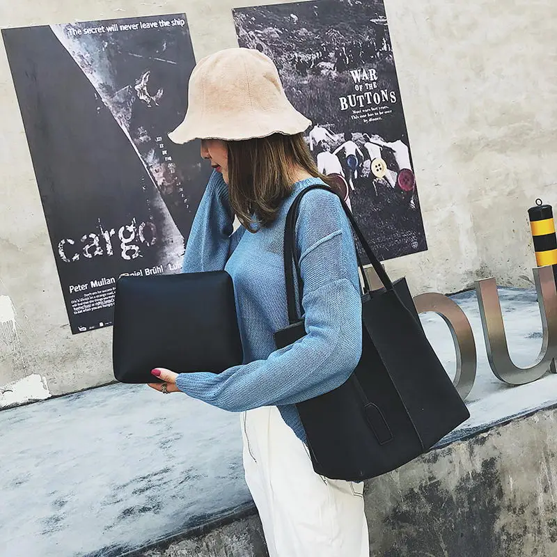 Женская сумка тоут из ПУ кожи с ручками и плечевым ремнём|Сумки ручками| |