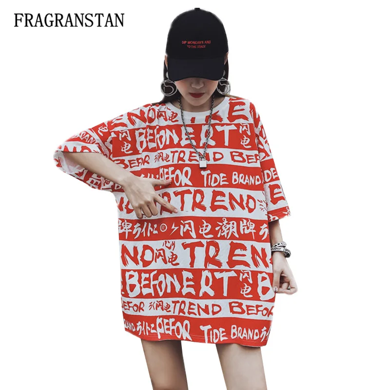 Женские новые весенние летние футболки с круглым вырезом и коротким рукавом Harajuku