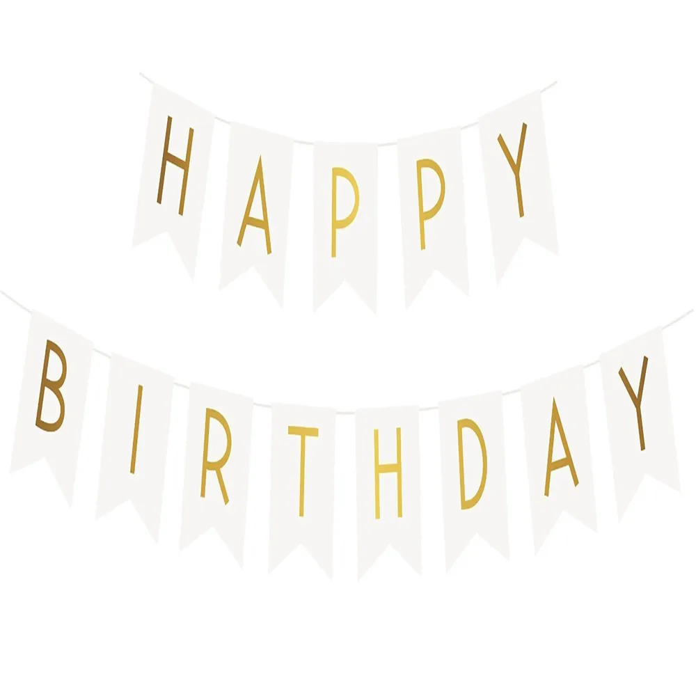 1 Набор С Днем Рождения фотобудка реквизит баннеры золотые буквы висячая