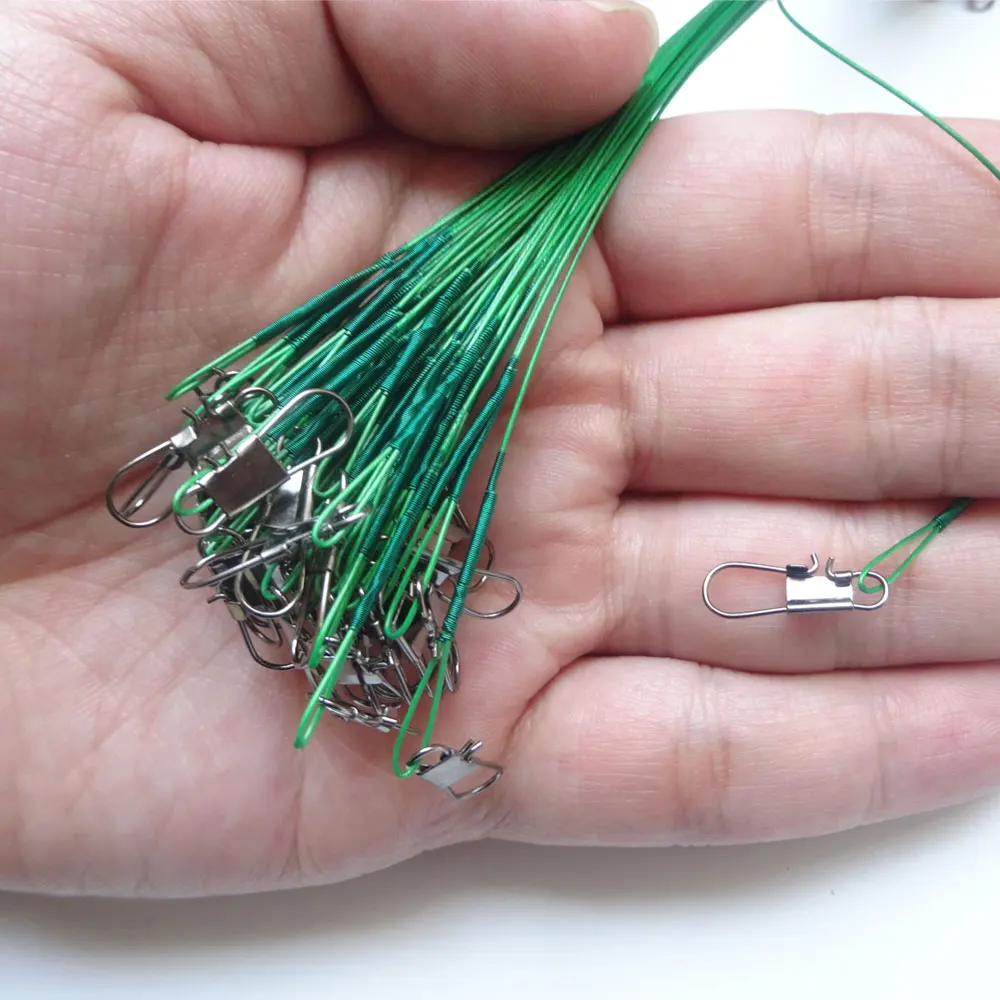 20 шт./рыболовная стальная проволочная леска рыболовная с защитой от укусов