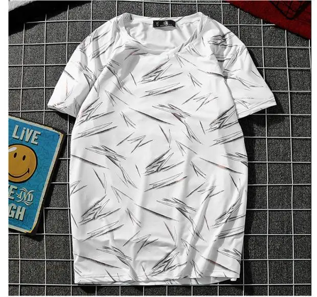 Большие размеры 5XL 6XL 7XL 8XL 9XL 10XL мужская летняя футболка с круглым вырезом одежда 5-4
