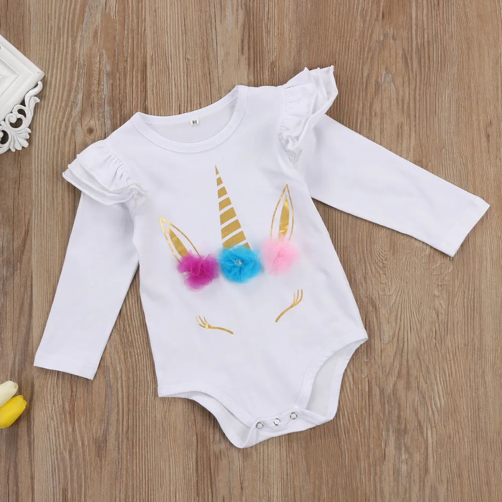 Модная весенняя одежда для маленьких девочек комбидресс с оборками и длинными