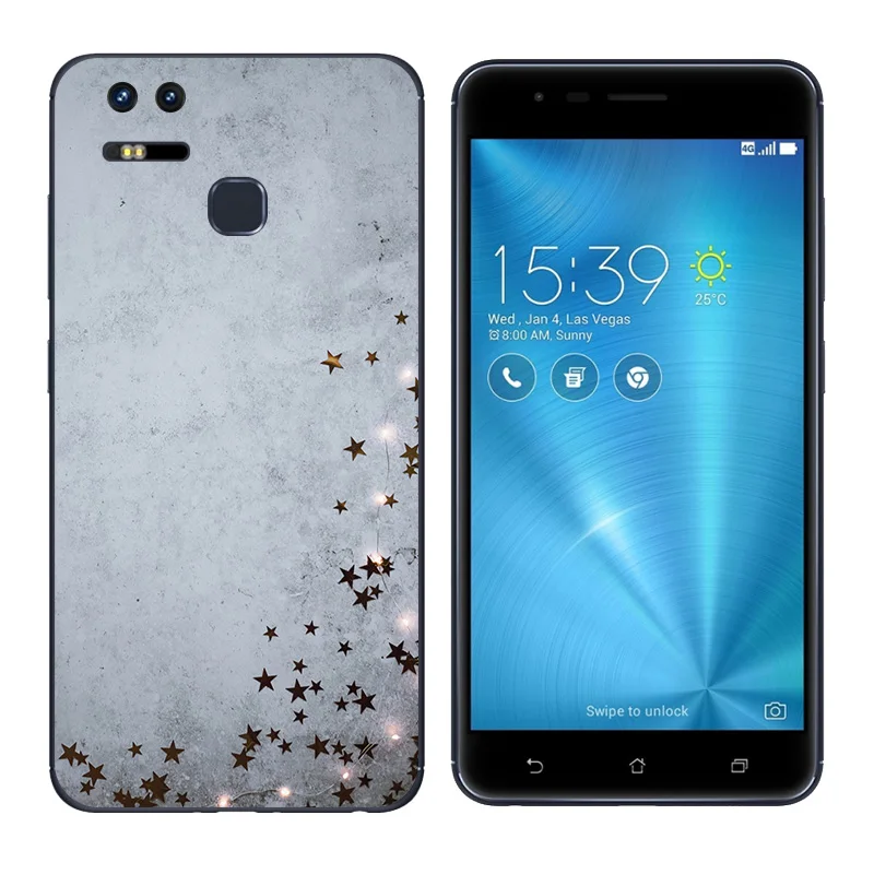 Case for Asus Zenfone 3 Zoom ZE553KL 5.5&quot Triangle Printing Back Cover Soft TPU 3zoom Silicon |