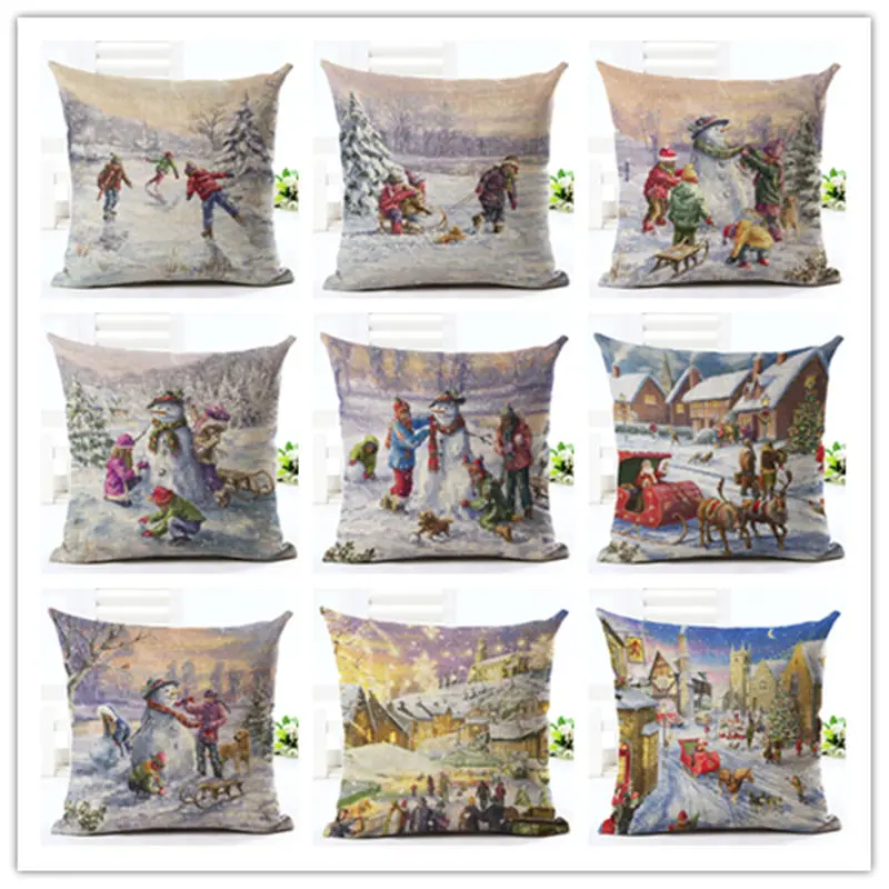 2016 Новый мультяшный стиль Almofadas домашний Декор рождественские игры напечатанные