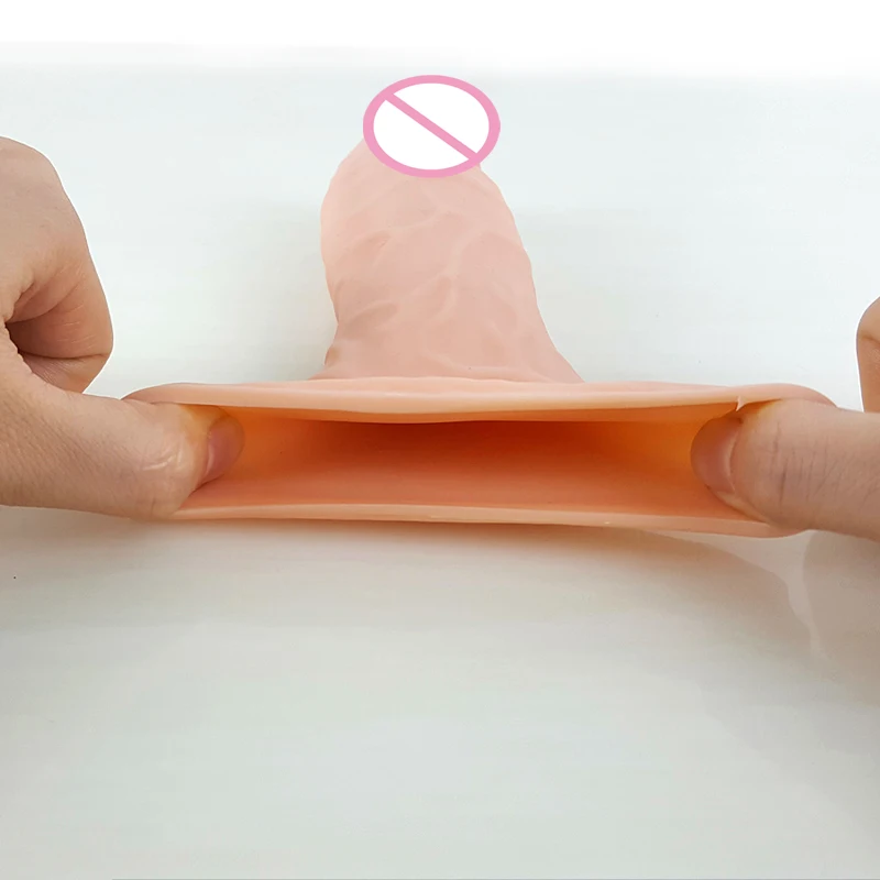 Реалистичный гибкий насадка на пенис для мужчин увеличение пениса удлинитель